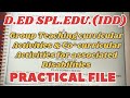 🔥D.ed special education (IDD) Practical file ✍️📒#dedspecialeducation #intellectualdisability #file