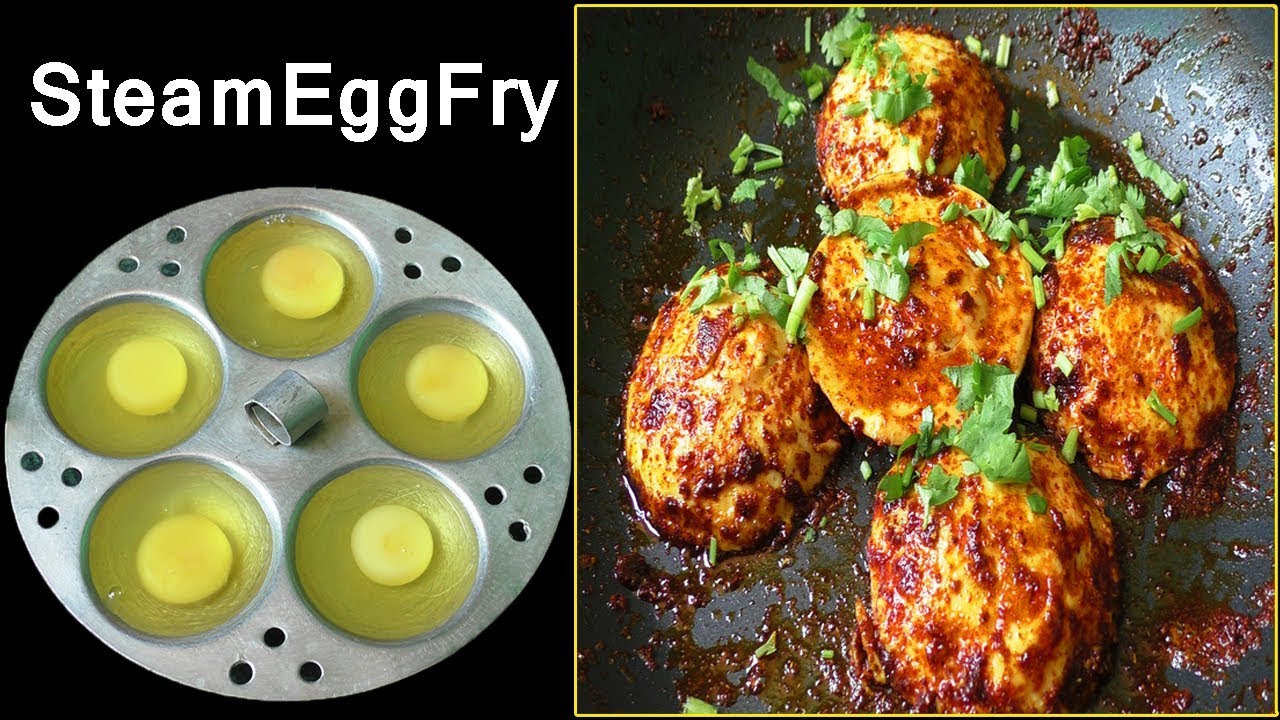 Steam Egg Fry Spicy Egg Poach Recipe New style egg recipe YouTube
