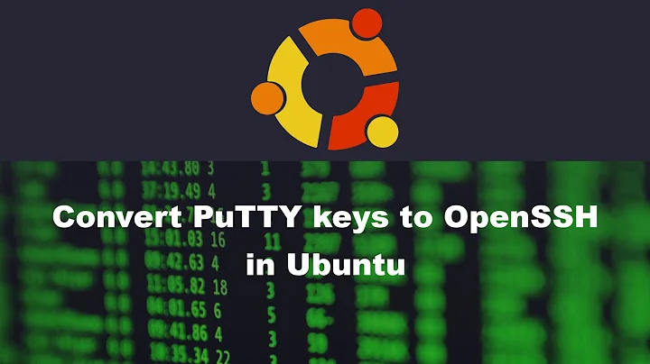 How to convert PuTTY ssh keys to OpenSSH keys in Ubuntu