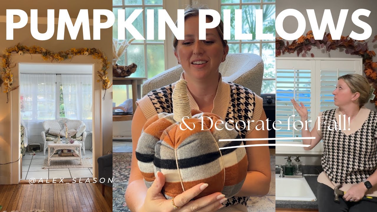 DIY Pumpkin Pillows and Decorating for Fall - A $10 Fall DIY!