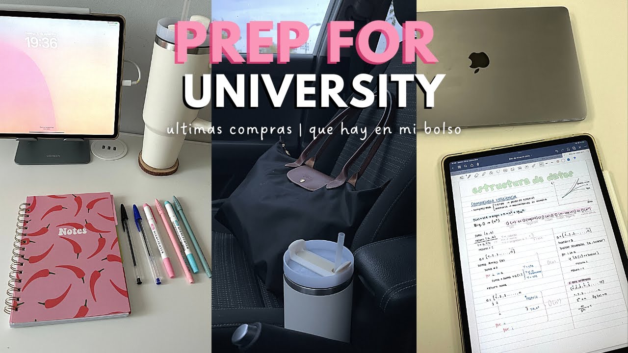 PREPARATE CONMIGO PARA LA UNIVERSIDAD 📚 + que hay en mi bolso | ultimas compras, tips nuevo curso...