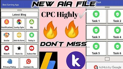 New Aia File With High Futures CPC Highly ..Must Watch..Admob Best Earning Aia File 🔥#AiaFile