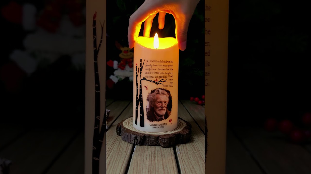 Custom Photo Memorial A Limb Has Fallen - Personalized Flameless LED Candle