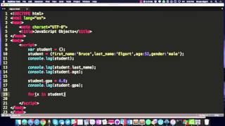 CTEC 126 - Getting Started with JavaScript Objects