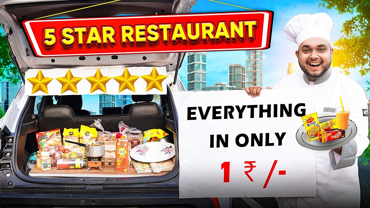I Opened 5 star Restaurant in My Car 🚘 24 Hour challenge 😱😱 * सस्ता 5 star दुनिया का *