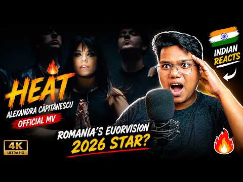 🇮🇳 INDIAN REACTS TO Alexandra Căpitănescu - HEAT (Official MV) | Romania's Eurovision 2026 Star 🔥