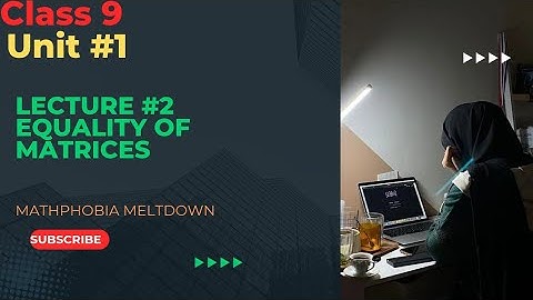 class 9 maths || Exercise#1.1,Q#2,3 || equal matrices || chapter #1 @Mathphobiameltdown