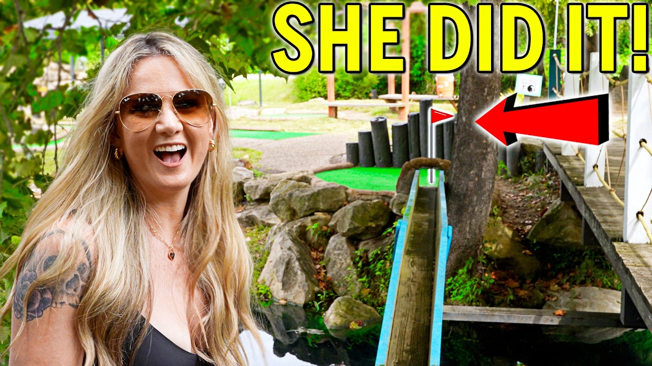 Elisha Made the BEST Hole in One on the Course!