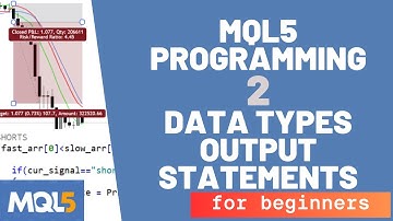 MQL5 PROGRAMMING TUTORIAL 2 - Data Types and Output Statements