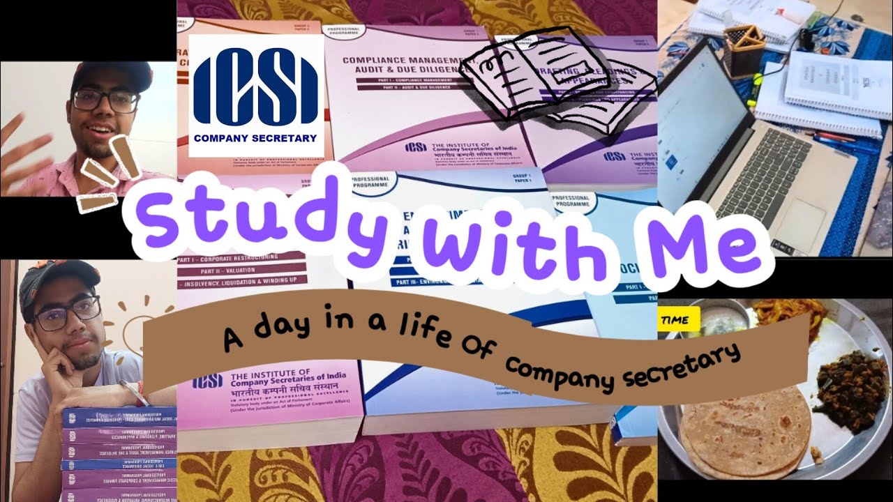 A Day in the Life of a Company Secretary | CS Study Vlog Daily Routine ...