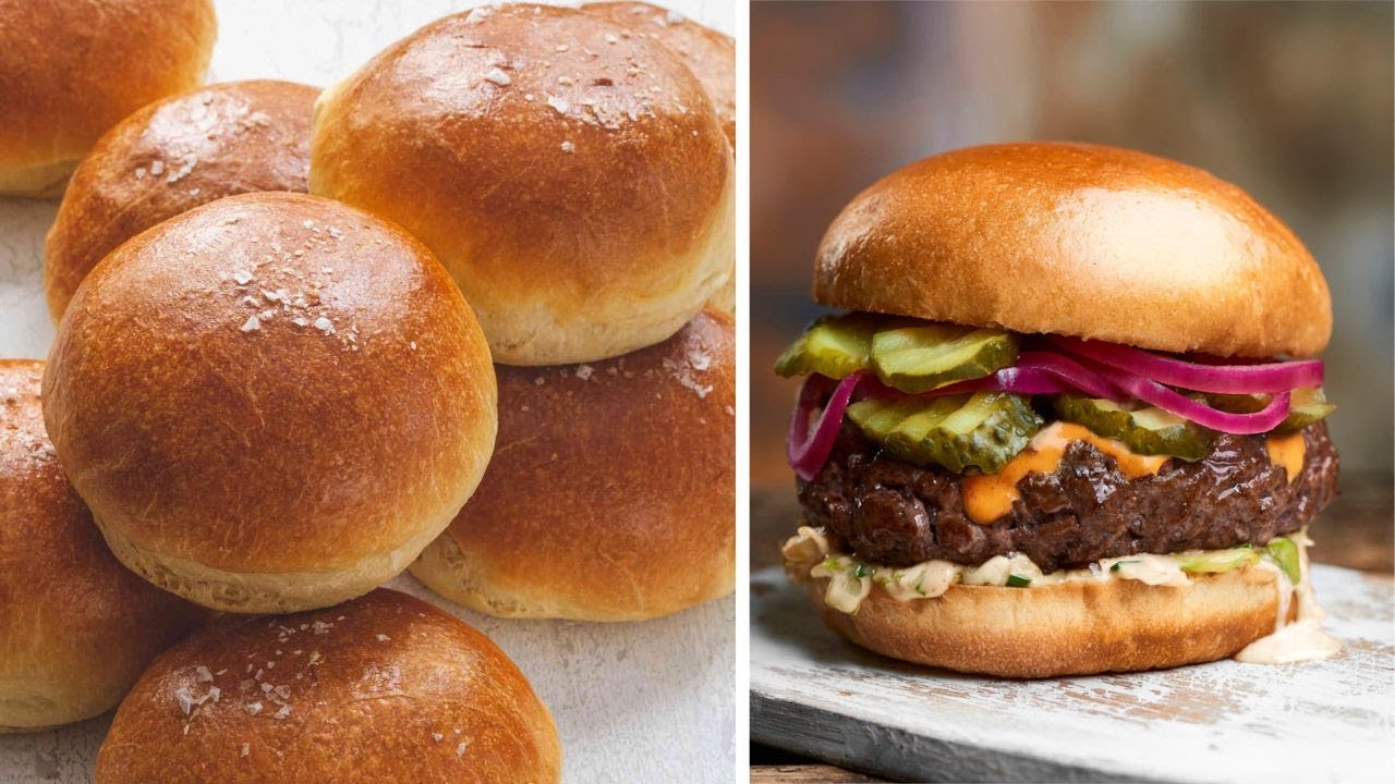 Como Fazer Pão Brioche de Hambúrguer Caseiro Sovado à Mão | Receita Fácil