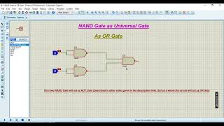 DLD LAB 3 #NAND Gate as OR Gate #Proteus Simulation #Kanwal's official