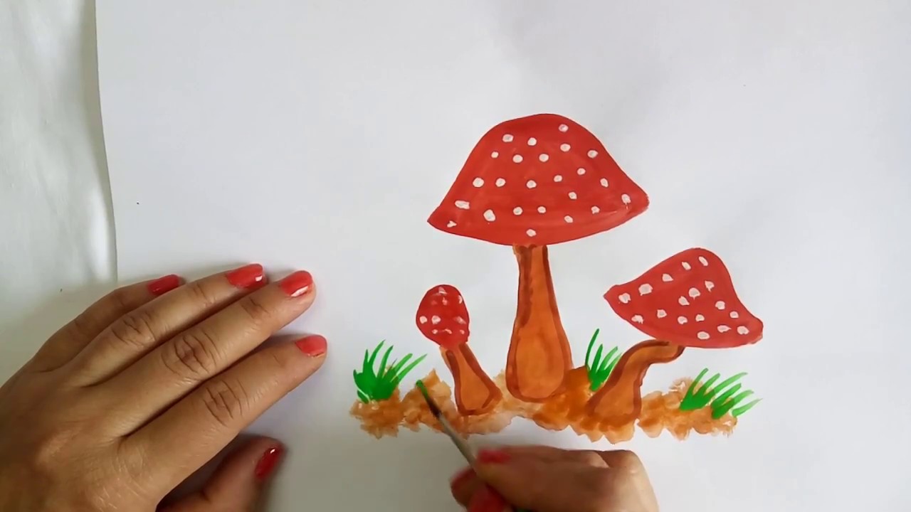 Easy Watercolor Ideas Mushroom : Trippy Mushroom Indie Aesthetic