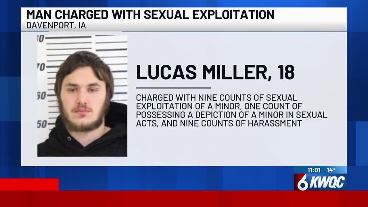 Davenport man charged with sexual exploitation, harassment - YouTube