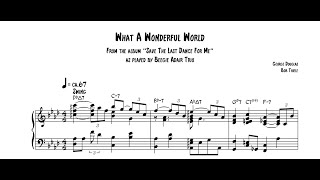 What A Wonderful World By Beegie Adair Trio jazz Piano Transcription