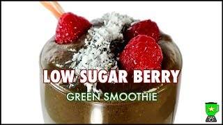 Low Sugar Berry Green Smoothie with Acai (Vegan)