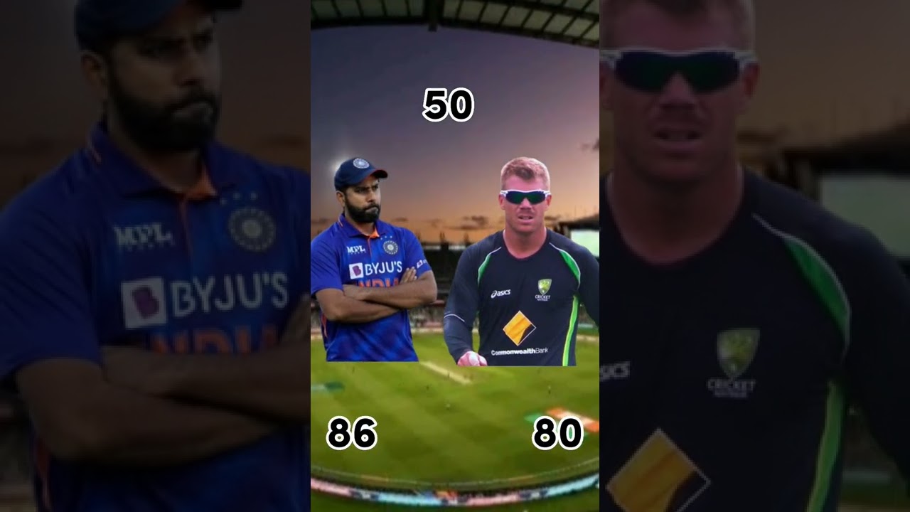 Rohit sharma VS David warner all format comparison