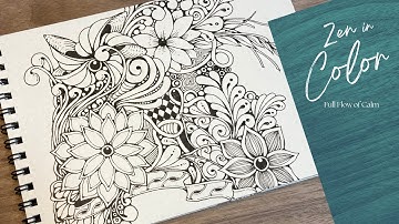 One Pen, Infinite Calm: Zentangle Art in Black