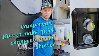 DIY VAN BUILD-How to make Quick Connect/Disconnect for external shower