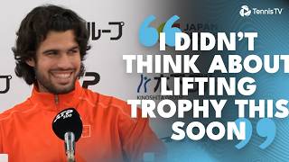 Alcaraz Reacts To First Title Since Injury 🥹🏆 | Tokyo 2026