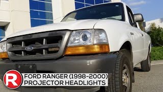 Spec-D Projector Headlights Ford Ranger (98-99-00) Halo Black or Chrome | Features & DIY Install Spec D Projector Headlights Ford Ranger 2001 2011 Black Clear Smoke Features Specs Review