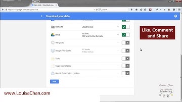 Google Takeout to archive and backup your Google Products