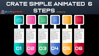 48.how to Create Simple animated 6 steps infographic