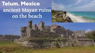 Tulum, Mexico ancient Mayan ruins (the only ruins on the Yucatan peninsula that are on the coast)