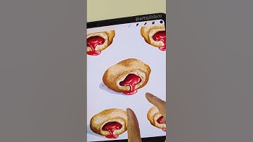 Jelly Donut made EASY in Procreate 🍩 #procreate #shorts #art #watercolor