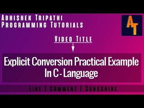 Explicit Type Casting Part-39 # Type Casting in C # Type Casting in C Language
