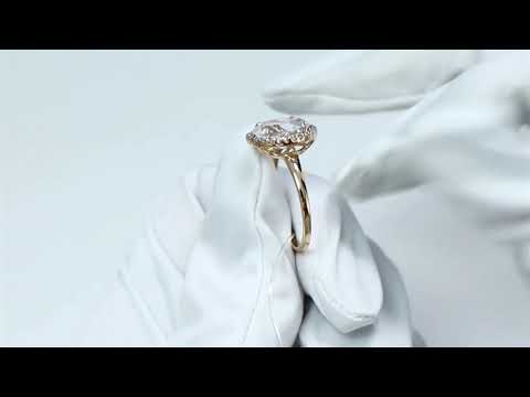 Золотое кольцо SOKOLOV с фианитом и горным хрусталём 715851