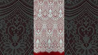 QTL006💃😍💯Shop Online White Wedding Chantilly Lace Material Fabric By The Yard For Dressmaking