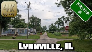 Driving Around Small Town Lynnville, Illinois in 4k Video