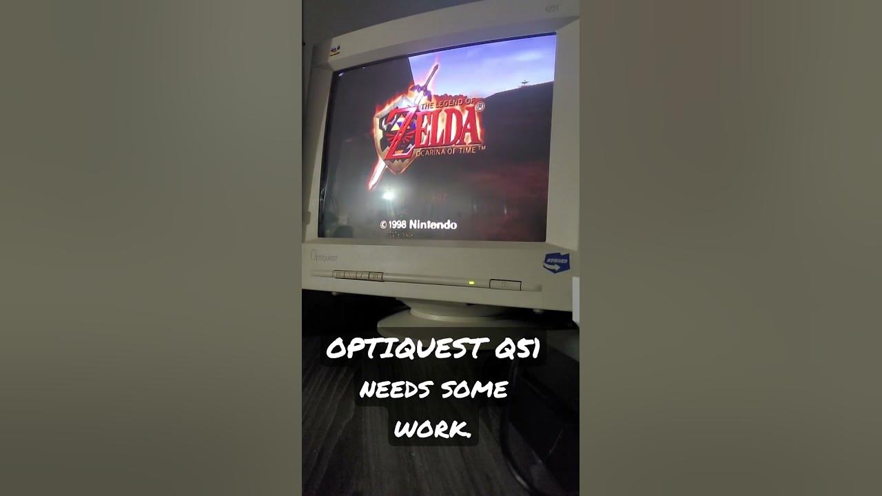 Optiquest Q51 CRT Monitor needs some work. YouTube