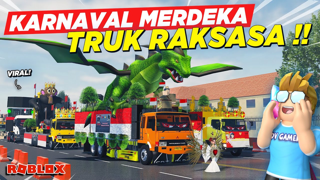 PAWAI TRUK KARNAVAL RAKSASA SOUND HOREG MODIF VIRAL KEMERDEKAAN !! ROLEPLAY TRUK RDID - Roblox