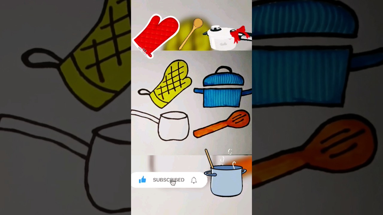 DRAW KITCHEN UTENSILS 