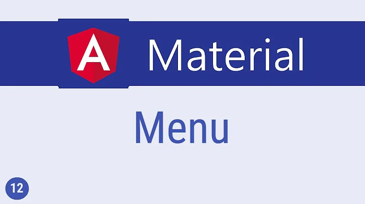 Angular Material Tutorial - 12 - Menu