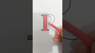 coloring page The letter R is a new design #shorts #coloring #art #drawing #viral