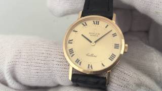 Rolex Cellini Classic Lady Watch Gold Uhr Ref 4109 Kaliber 1601 Calibre 1601 Damenuhr Youtube