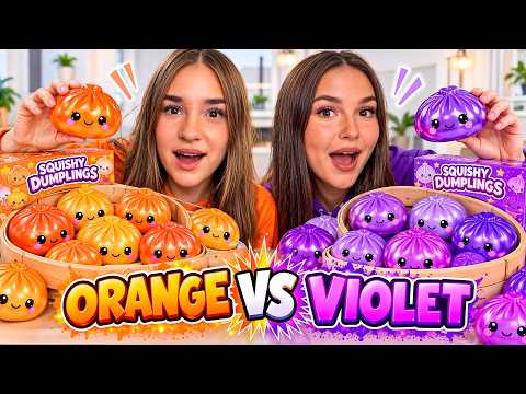 ORANGE VS VIOLET 🎃💜 Squishy DUMPLINGS HALLOWEEN Find Your COLOR!