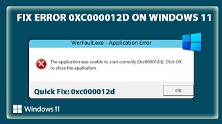 Celebrity How to fix Windows 11 Error Code 0xc000012d | Windows 11 Application Error | Fix 0xc000012d Error Wealth