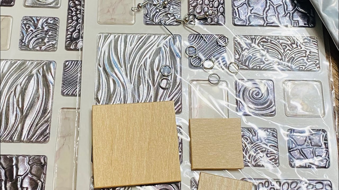 DIY Earrings Using Textured Stickers