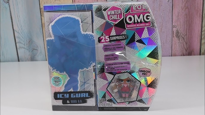 LOL Surprise! OMG Winter Chill ICY Gurl Fashion Doll & Brrr BB Doll with 25  Surprises (570240)