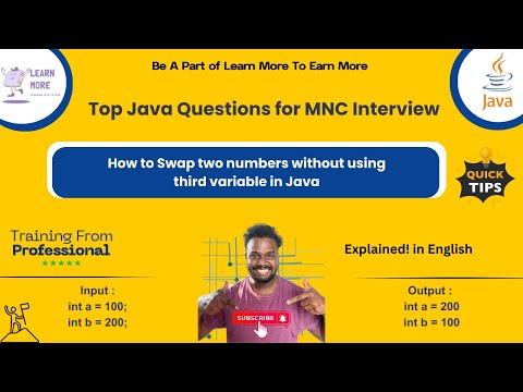 Java Interview Question: How to Swap Two Numbers Without Using a Third Variable | LMTI