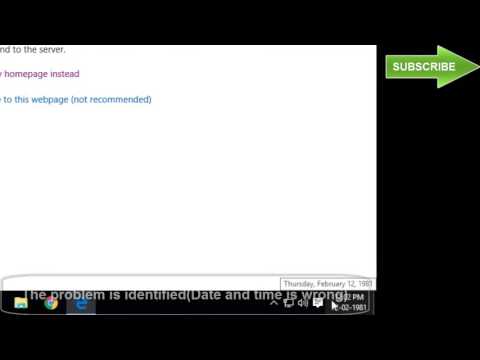 how to fix there is a problem with this website's security certificate errors