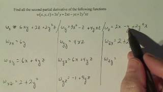 Calculus 3 : Second Partial Derivatives Example 3