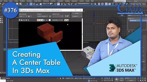 Creating a Center Table in 3Ds Max//3D modele Center table art furniture