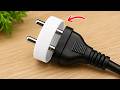 Very Few People Know This Trick | How to Repair a Broken Electrical Plug Using a Plastic Bottle Cap!