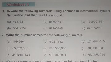 Dav Public School Class 5 Math Unit 1 Worksheet 4 || Numbers Up To99 99 99 999 ||@madhubanclasses