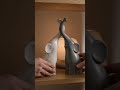 Ceramic Elephant Couple Set Abstract Double Elephant Sculpture for Wine Cabinet Shelf, Symbolic Home